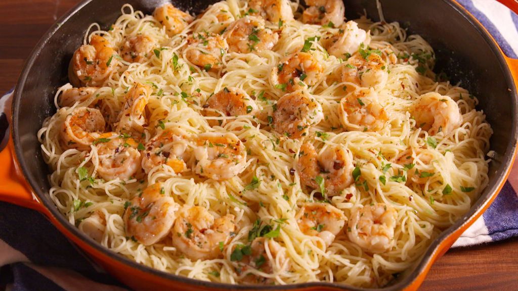 Best Garlic Butter Shrimp Pasta Recipe - Easy Shrimp Dish with Angel Hair