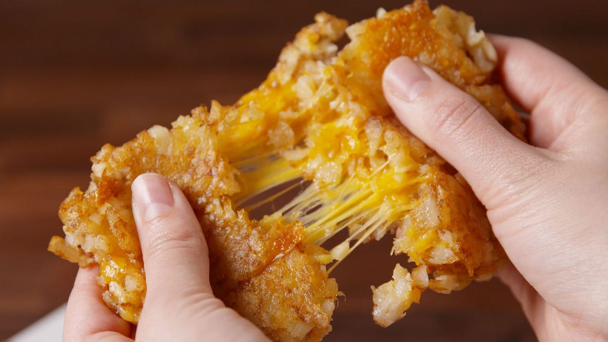 Video player poster image preview for Tater Tot Grilled Cheese Is The Perfect Anytime Snack