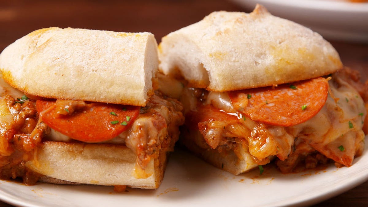 preview for You’ve Never Seen a Sandwich More Melty Than This Pizza Sloppy Joe.