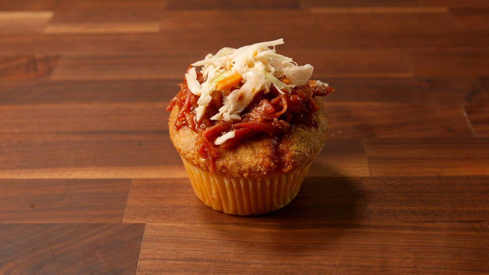 pulled pork cornbread muffins horizontal
