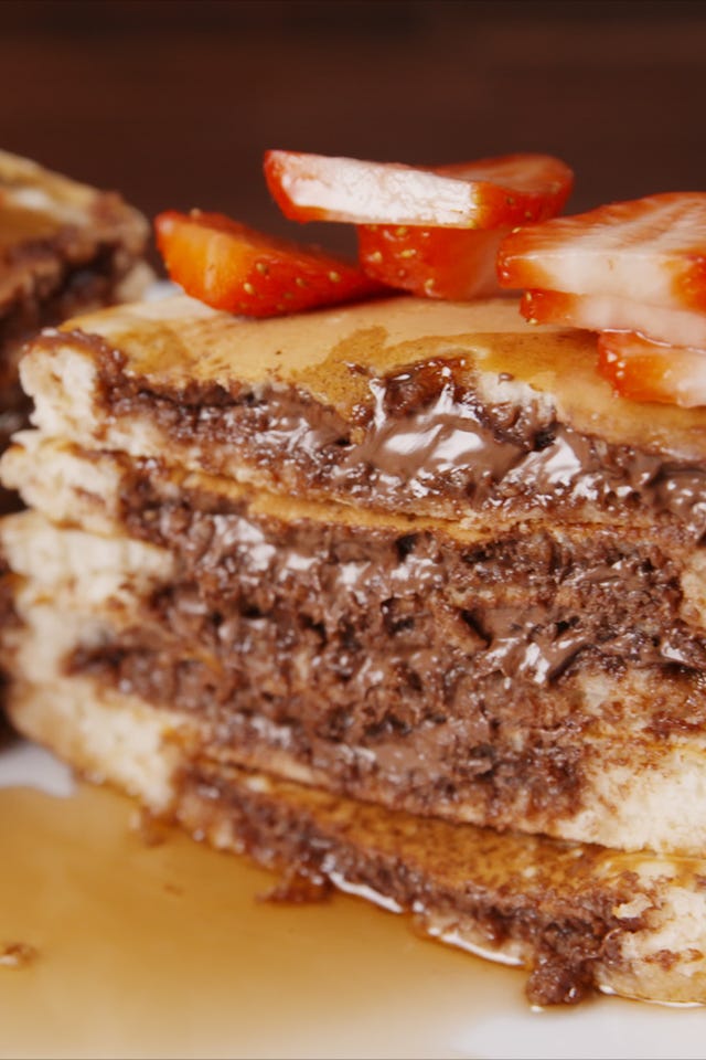 nutella stuffed pancakes