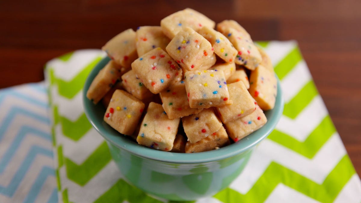 preview for Funfetti Shortbread Bites Are The Cutest Cookies You'll Ever Make!