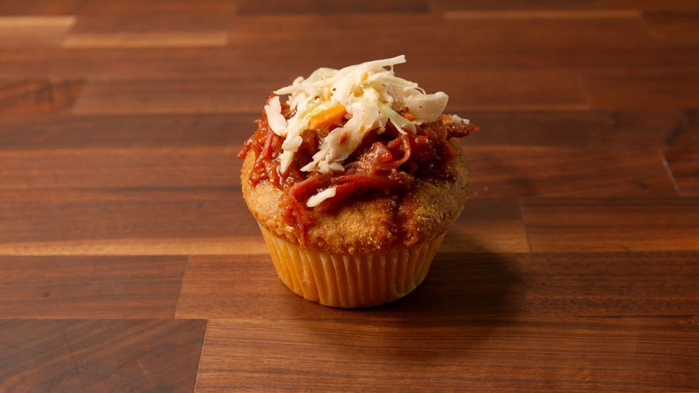 pulled pork cornbread muffins horizontal