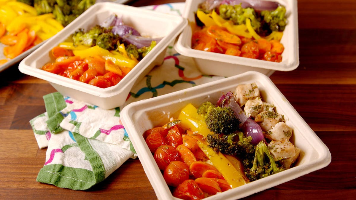 Video player poster image preview for Rainbow Chicken & Veggies Makes Meal Prep Totally Worth It!