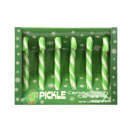 <p><strong data-redactor-tag="strong" data-verified="redactor"><em data-redactor-tag="em" data-verified="redactor">$14</em></strong> <a href="https://www.amazon.com/Fancy-Pickle-flavored-Candy-Canes/dp/B009SD2OKE/?tag=bp_links-20" target="_blank" class="slide-buy--button" data-tracking-id="recirc-text-link">BUY NOW</a></p><p>These candy canes are great for pranking the&nbsp;unsuspecting relatives you hate having to make polite conversation with.</p>