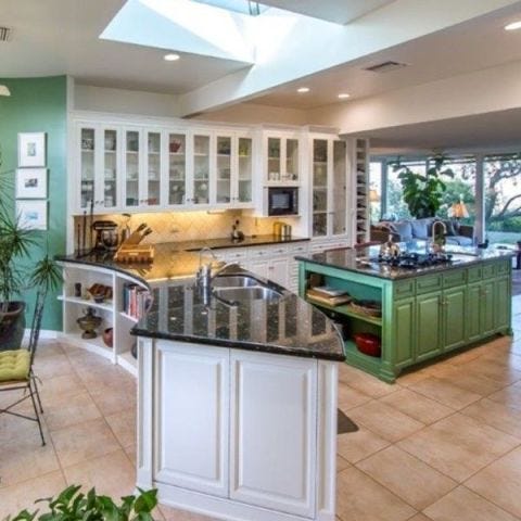 Green, Wood, Room, Interior design, Floor, Property, Real estate, Countertop, Ceiling, Furniture, 