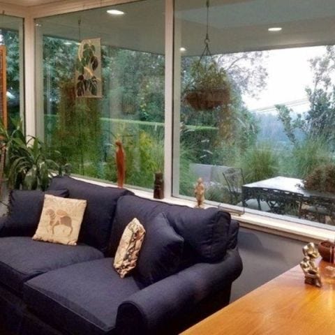 Brown, Interior design, Room, Property, Glass, Furniture, Couch, Table, Living room, Real estate, 