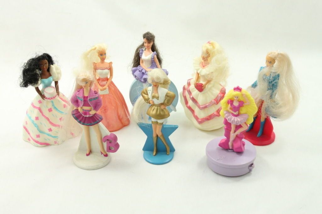 Vintage 1990 McDonald’s Happy Meal Barbie Doll Toys Complete Set of 8 2 U3 New 