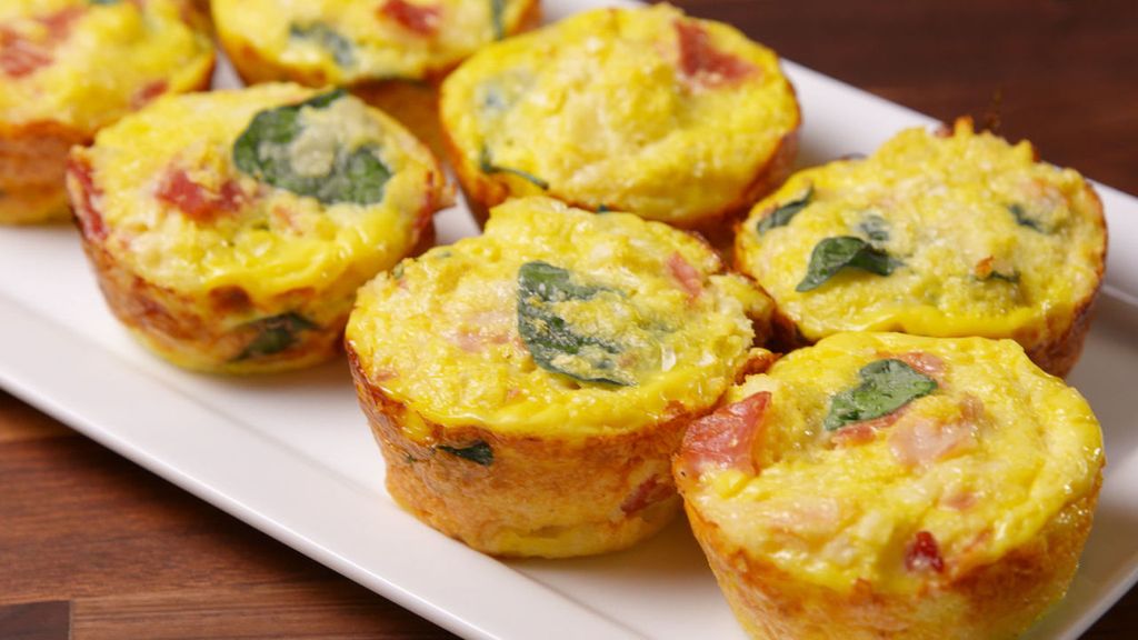 Baking Breakfast Cauliflower Muffins Video — Breakfast Cauliflower ...