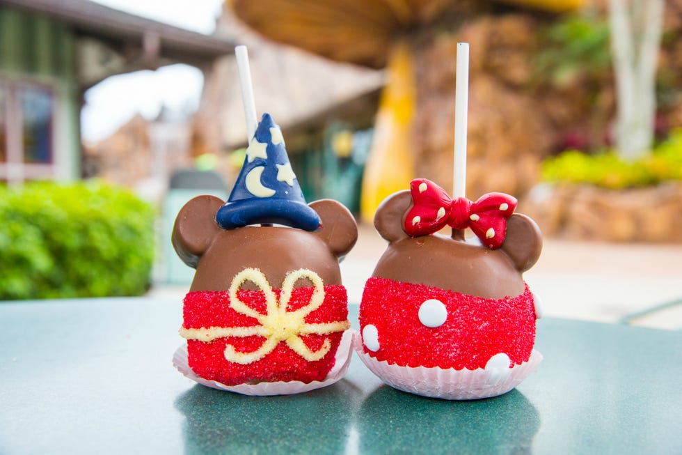 Mickey and Minnie Caramel Apples