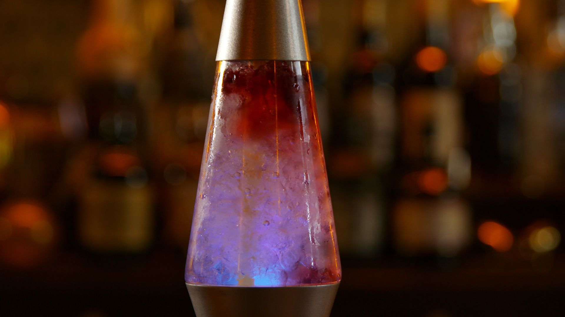 maroon lava lamp