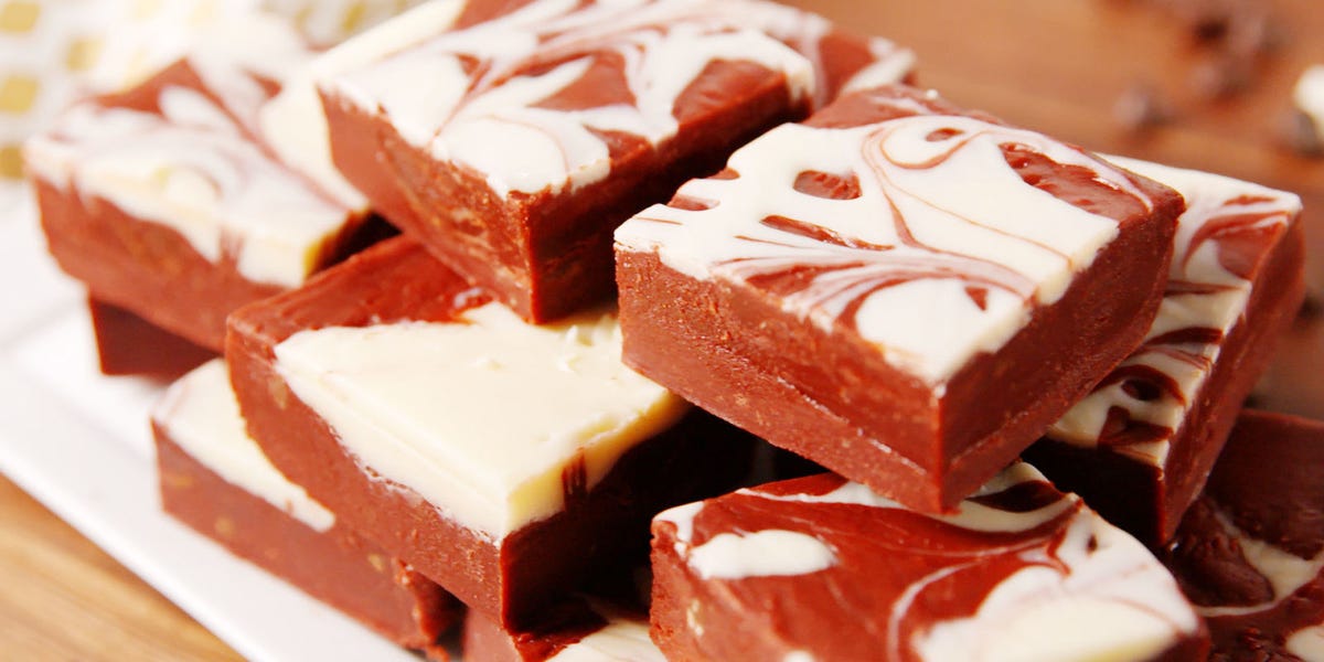 Red Velvet Swirl Fudge
