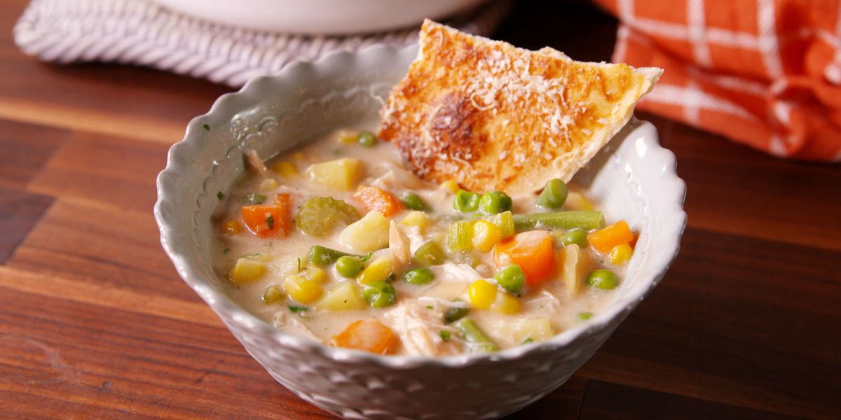 Chicken Pot Pie Soup Is Basically A Hug In A Bowl