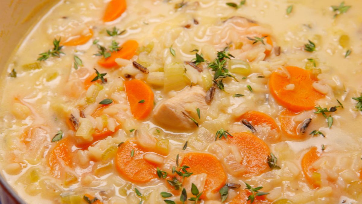Best Creamy Chicken & Rice Soup Recipe - How to Make Creamy Chicken & Rice  Soup