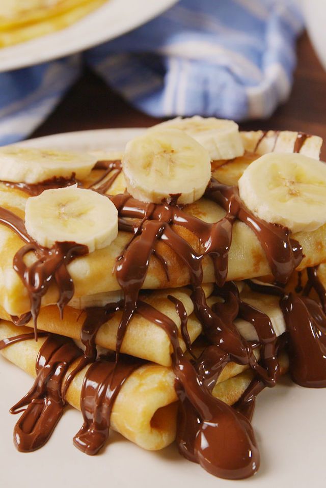 Cooking Chocolate Banana Crepes Video — Chocolate Banana Crepes Recipe ...