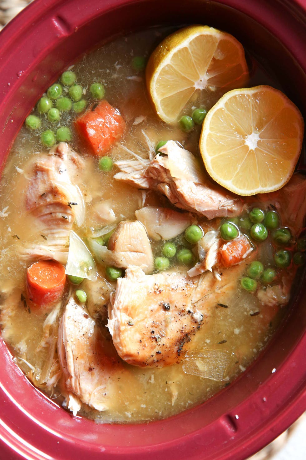 slow cooker lemon garlic chicken