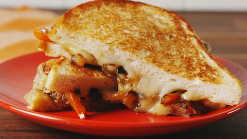 preview for Why Didn't We Factor in a Cheesesteak Grilled Cheese Sooner than?  Cheesesteak Grilled Cheese hd aspect 1487979943 delish cheesesteak grilled cheese 2