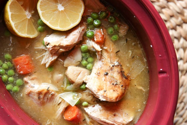 slow cooker lemon garlic chicken horizontal