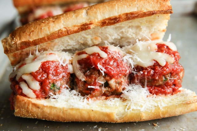 meatball subs horizontal