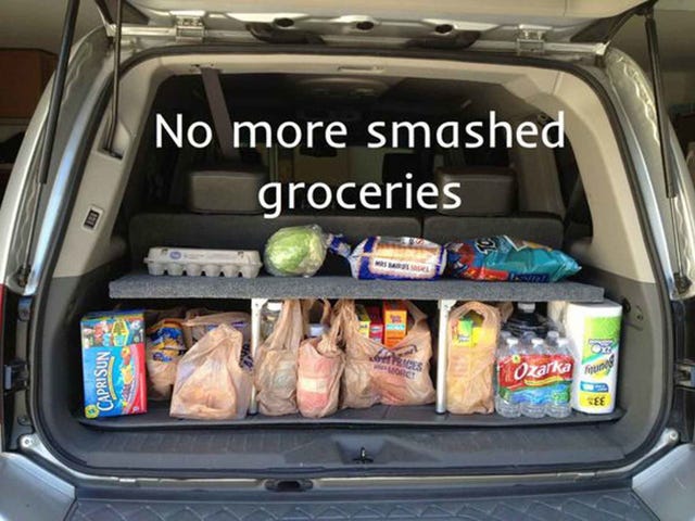diy trunk shelf