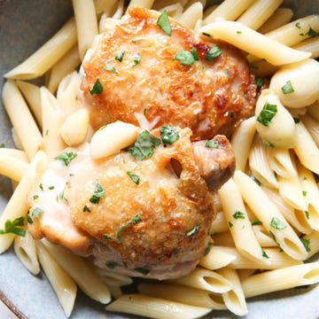 Forty Cloves of Garlic Chicken over Penne Horizontal