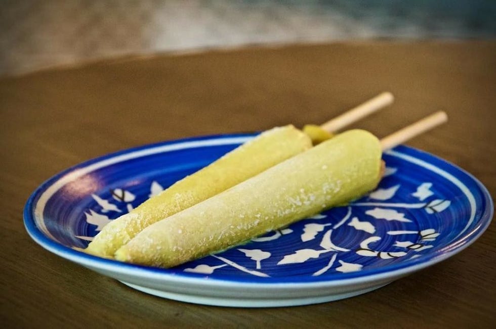 Food, Cuisine, Corn dog, Dish, Ingredient, American food, Produce, Fast food, Ice pop, Comfort food, 
