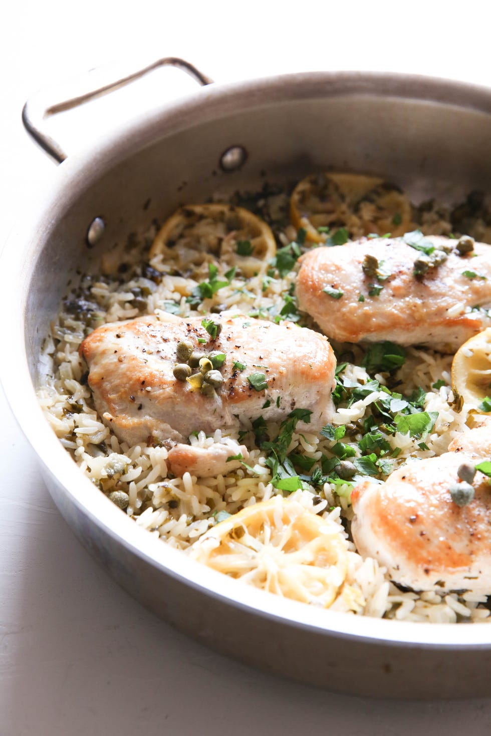 Chicken Piccata & Rice Vertical