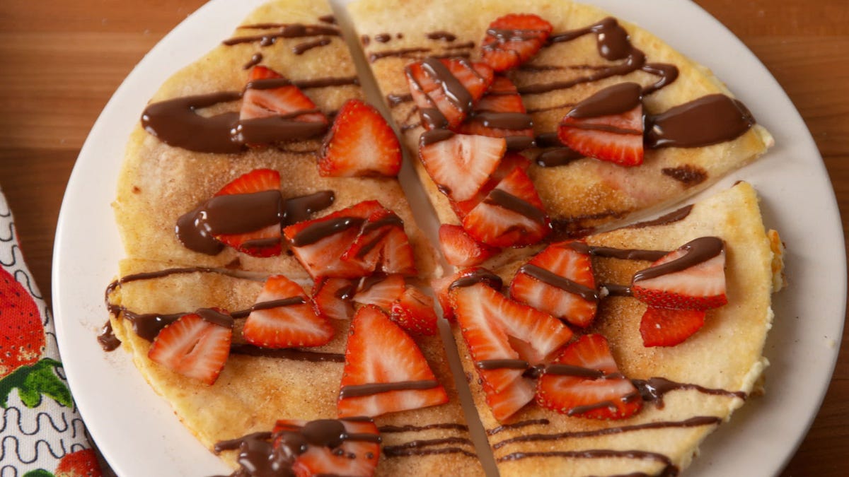 Video player poster image preview for Cheesecake + Quesadilla = Our Newest Dessert Of Choice