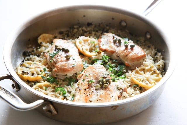 Chicken Piccata & Rice Horizontal Chicken Piccata & Rice Horizontal