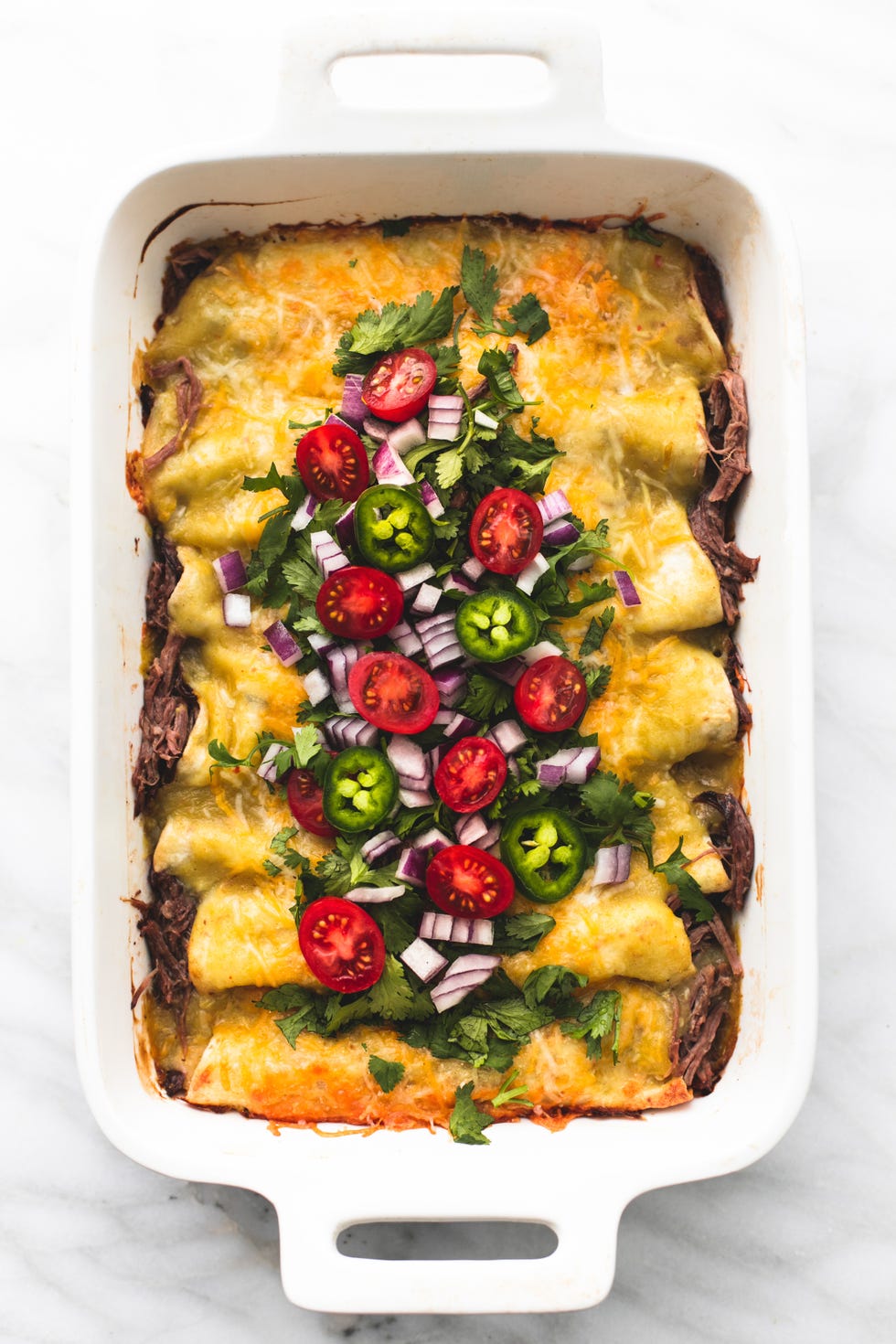 shredded beef enchiladas