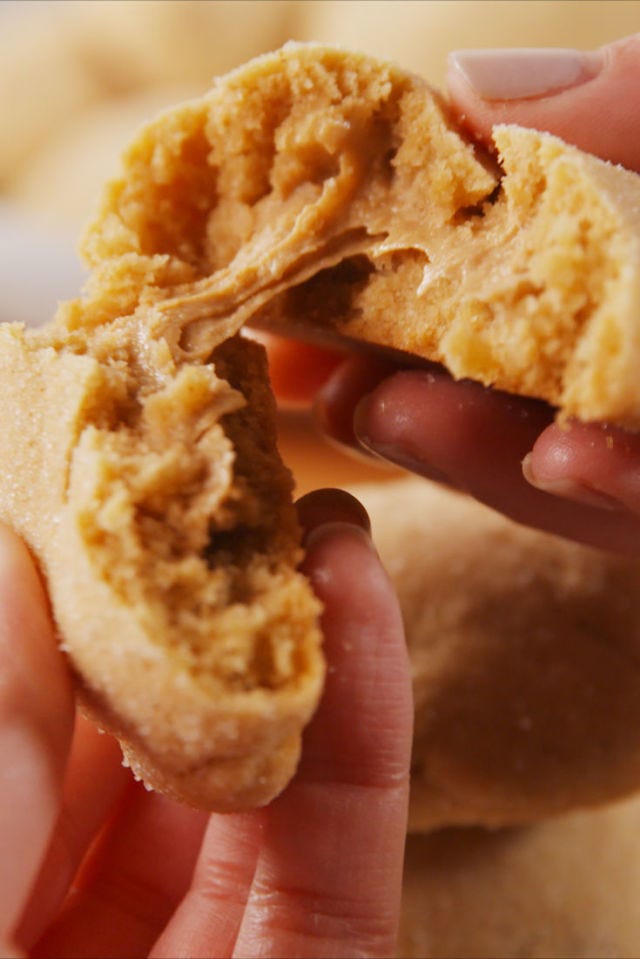 Peanut Butter Stuffed Cookies Vertical
