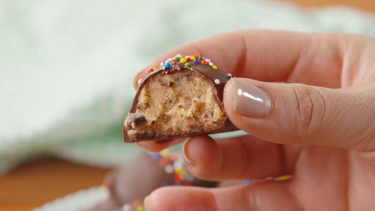 Video player poster image preview for Chocolate Chip Cookie Fans, these Cookie Dough Bites are Your Reason to Live!