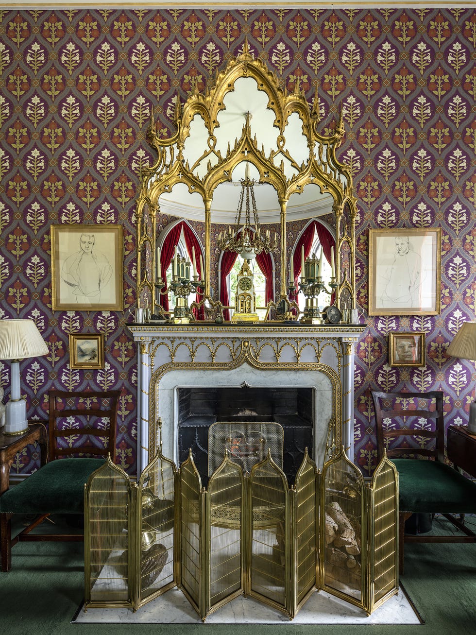 Furniture, Room, Interior design, Wallpaper, Chair, Decoration, Building, Living room, Architecture, Ornament, 