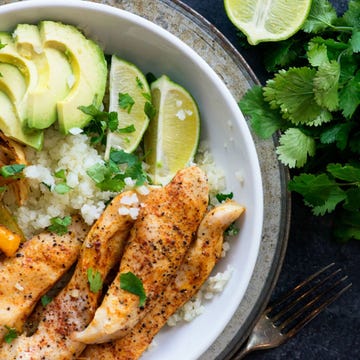 Chicken Fajita Cauliflower Rice Bowl Horizontal