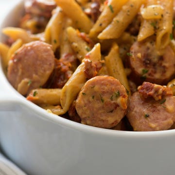 Sun-Dried Tomato Pasta with Smoked Sausage Horizontal