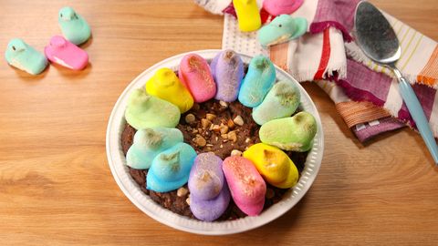 Food, Food coloring, Sweetness, Peeps, Marshmallow, Comfort food, Confectionery, Easter, Cuisine, Dish, 