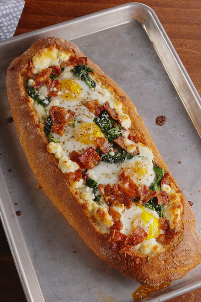 Cheesy Breakfast Boat