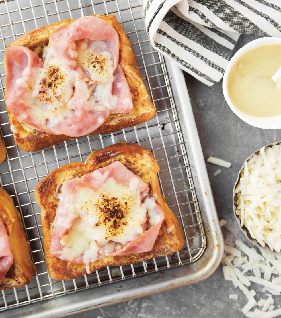 french toast ham and cheese sandwiches