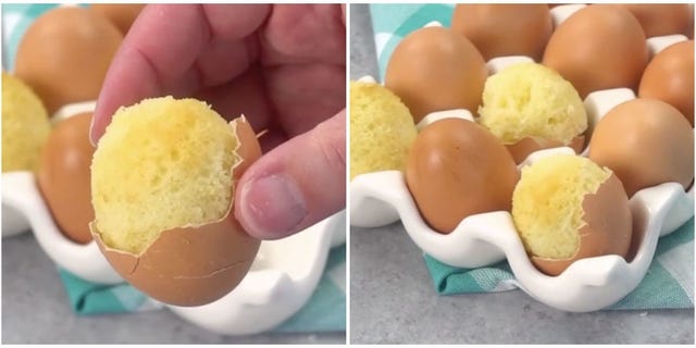 egg shell cake