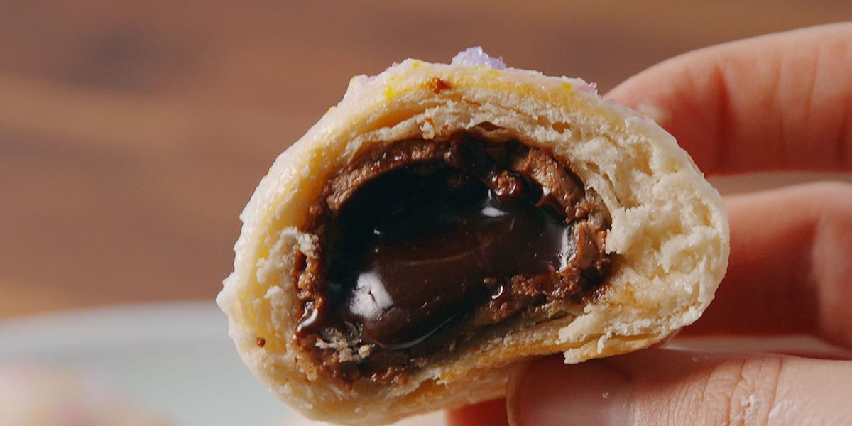 Cadbury Egg Stuffed Biscuits