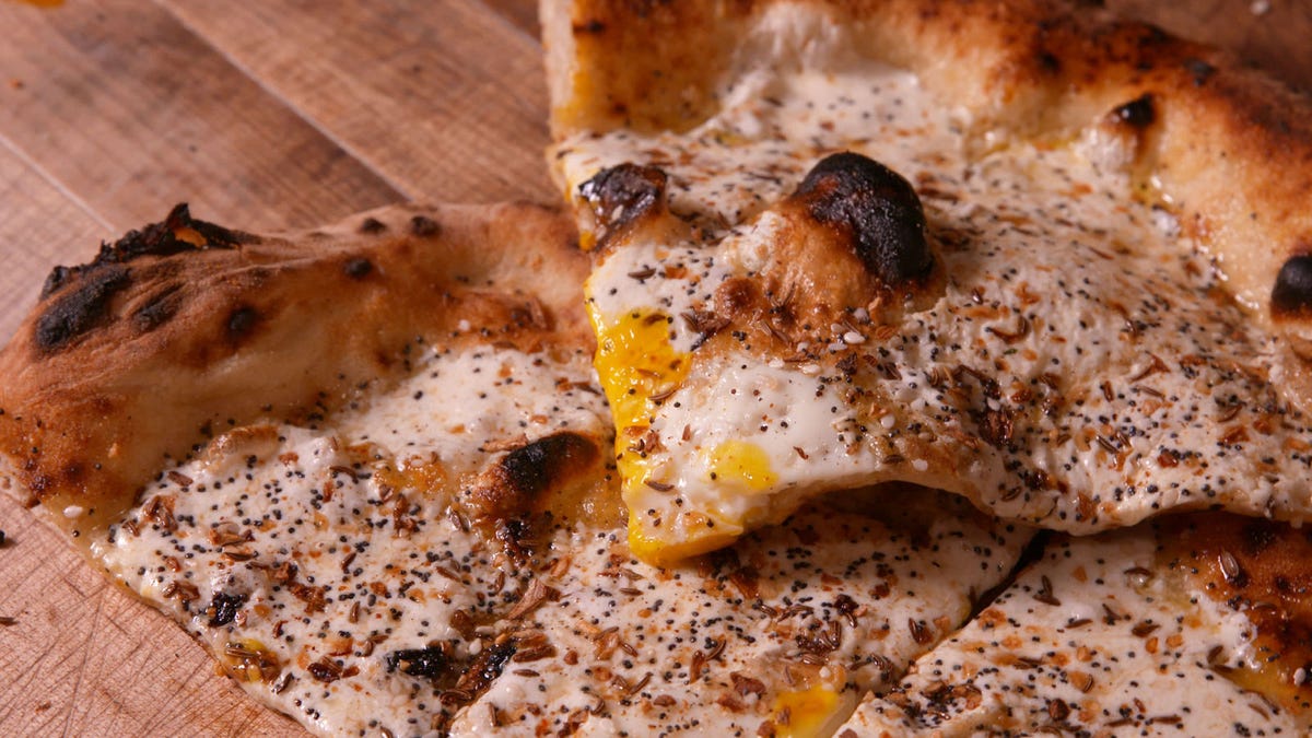 preview for This Everything Bagel Pizza Is The Ultimate Hangover Breakfast