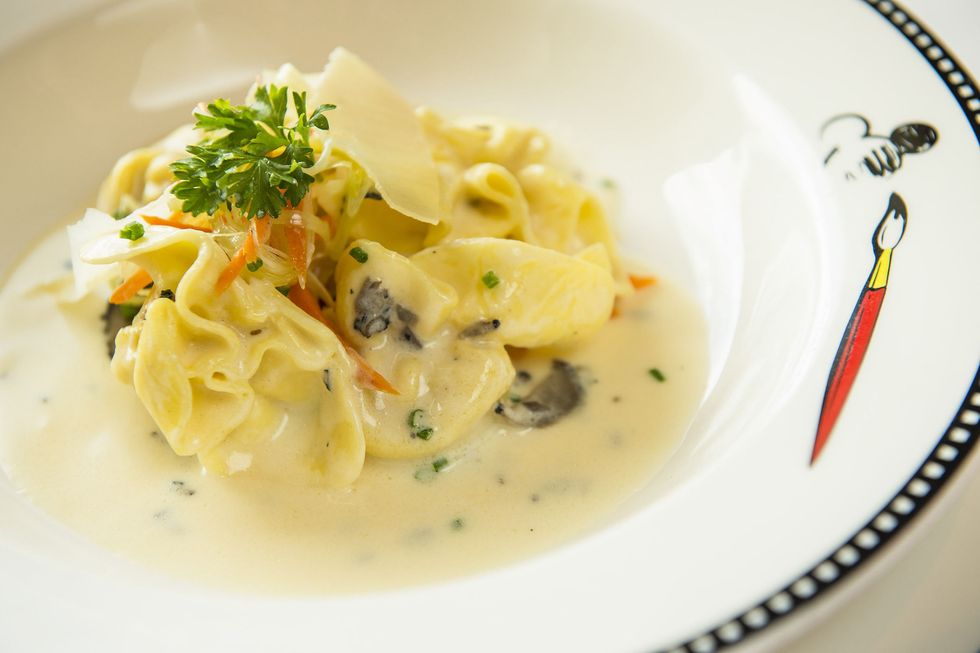 Disney Cruise Line black truffle pasta purseittes