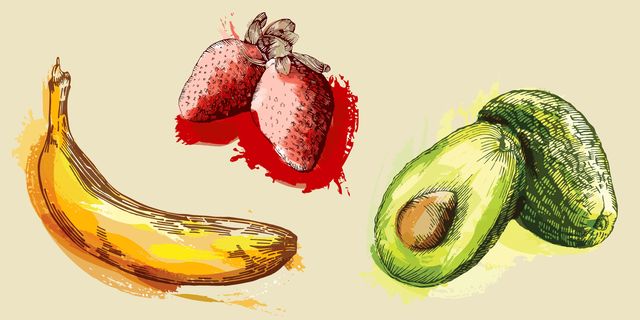 Natural foods, Accessory fruit, Fruit, Illustration, Superfood, Plant, Sketch, Nepenthes, Drawing, Avocado, 
