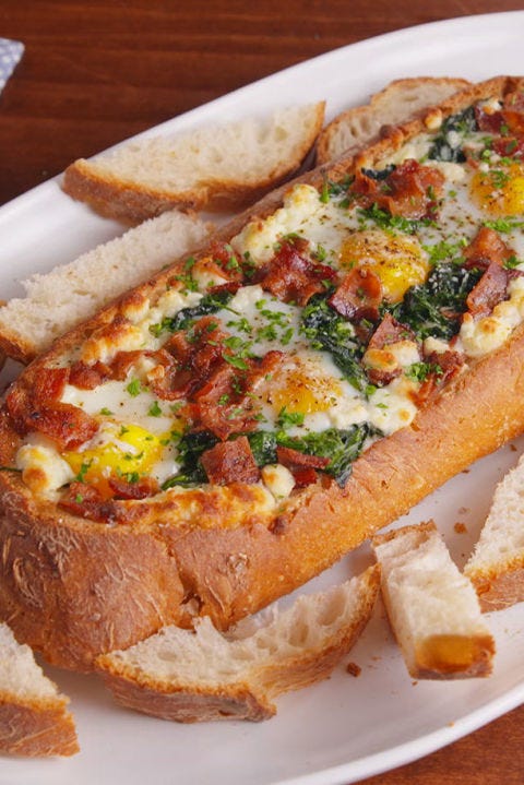 Cheesy Breakfast Boat