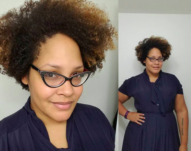 Eyewear, Glasses, Vision care, Hairstyle, Jheri curl, Collar, Black hair, Style, Earrings, Fashion, 