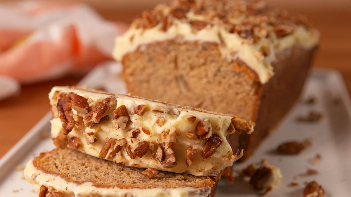 Video player poster image preview for This Carrot Cake Banana Bread Is The Best Of Both Baking Worlds