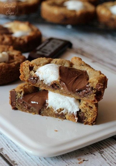 Deep Dish S'mores Cookies