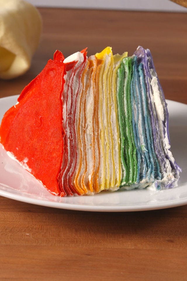 Rainbow Crepe Cake