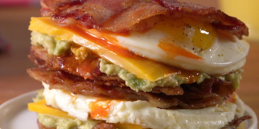 This Bacon Weave Breakfast Sandwich Tastes Too Good To Be True