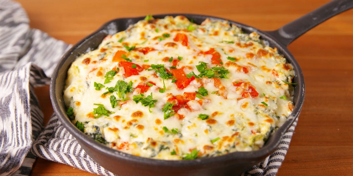 Best Hot Spinach Feta Dip Recipe - How To Make Hot Spinach Feta